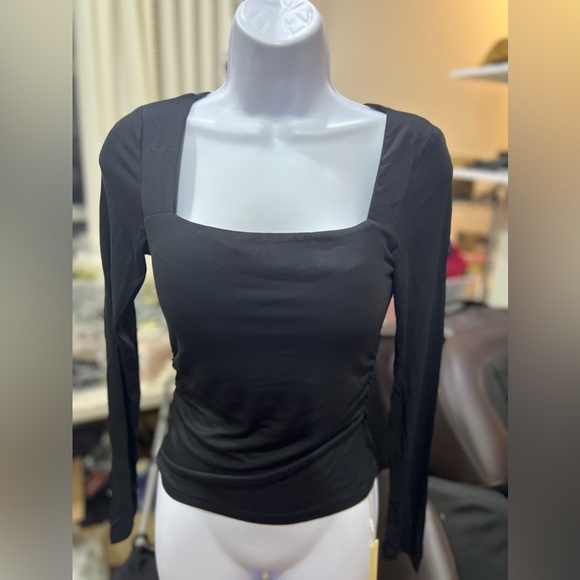 OGL Eco-SkinKiss® Square Neck Ruched Brami Top - Picture 2 of 2